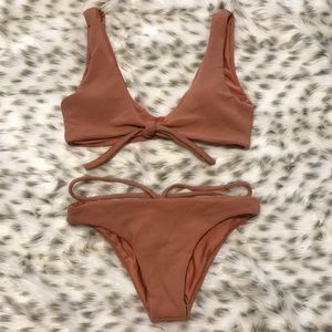 Tan bathing suit